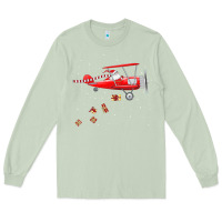 Matcha christmas santa claus pilot flying airplane gift tee Long Sleeve Tee - linhVisuals