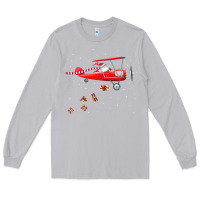 Moon Dust christmas santa claus pilot flying airplane gift tee Long Sleeve Tee - linhVisuals