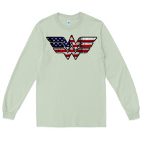 Matcha Wonder woman american flag Long Sleeve Tee - linhVisuals