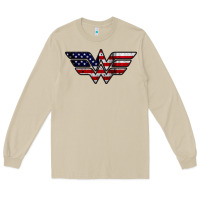 Mushroom Wonder woman american flag Long Sleeve Tee - linhVisuals