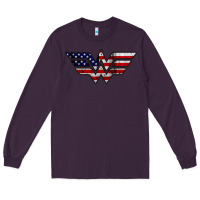 Plum Wonder woman american flag Long Sleeve Tee - linhVisuals