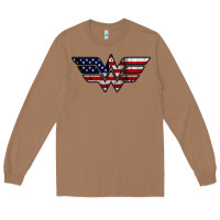 Toasted Coconut Wonder woman american flag Long Sleeve Tee - linhVisuals