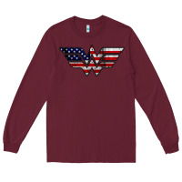 Burgundy Wonder woman american flag Long Sleeve Tee - linhVisuals