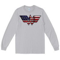 Moon Dust Wonder woman american flag Long Sleeve Tee - linhVisuals