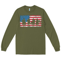 Army Green cowboy patriotic american flag 4th of july gift tee Long Sleeve Tee - linhVisuals