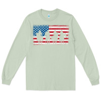 Matcha cowboy patriotic american flag 4th of july gift tee Long Sleeve Tee - linhVisuals