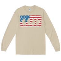 Mushroom cowboy patriotic american flag 4th of july gift tee Long Sleeve Tee - linhVisuals