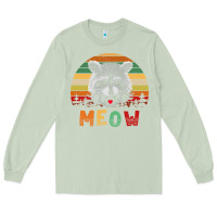 Matcha funny vintage raccoon meow raccoon lovers Long Sleeve Tee - linhVisuals