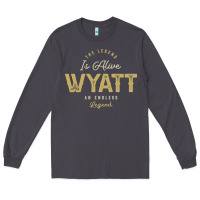Smoke The Legend Wyatt Funny Personalized Name Long Sleeve Tee - linhVisuals