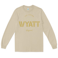 Mushroom The Legend Wyatt Funny Personalized Name Long Sleeve Tee - linhVisuals
