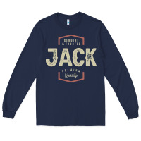Navy Genuine Jack Funny Personalized Name Long Sleeve Tee - linhVisuals