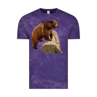 Cloud Purple California Grizzly Bear Vintage Tee - RanaPortraitStore