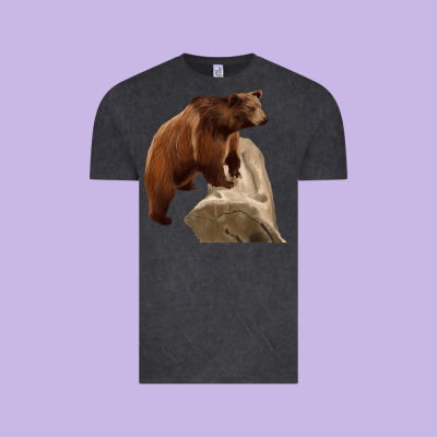 California Grizzly Bear Vintage Tee Designed By Ranaportraitstore