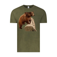 Vintage Olive California Grizzly Bear Vintage Tee - RanaPortraitStore