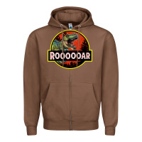Chestnut t rex roaring Zipper Hoodie - RanaPortraitStore