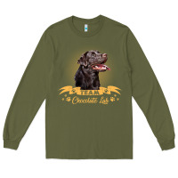 Army Green labrador retriever team chocolate lab funny Long Sleeve Tee - linhVisuals