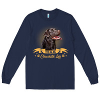 Navy labrador retriever team chocolate lab funny Long Sleeve Tee - linhVisuals