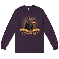 Plum labrador retriever team chocolate lab funny Long Sleeve Tee - linhVisuals
