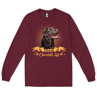 Burgundy labrador retriever team chocolate lab funny Long Sleeve Tee - linhVisuals