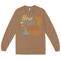Toasted Coconut here fishy fishy fishy fishing lovers gifts Long Sleeve Tee - linhVisuals