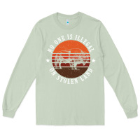 Matcha no one is illegal on stolen land 4th of july bison Long Sleeve Tee - linhVisuals