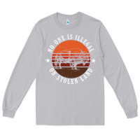 Moon Dust no one is illegal on stolen land 4th of july bison Long Sleeve Tee - linhVisuals