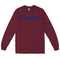 Burgundy Hamilto College Long Sleeve Tee - linhVisuals