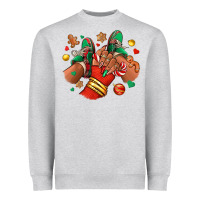 Heather Grey Christmas black girl sneakers Heavyweight Sweatshirt - RanaPortraitStore