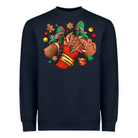 Navy Christmas black girl sneakers Heavyweight Sweatshirt - RanaPortraitStore