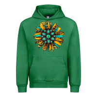 Emerald turquoise leopard sunflower Urban Hoodie - Jasminsmagicworld
