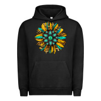 Pigment Black turquoise leopard sunflower Urban Hoodie - Jasminsmagicworld