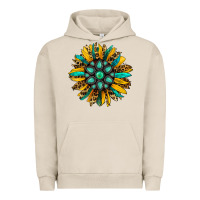 Pigment French Oak turquoise leopard sunflower Urban Hoodie - Jasminsmagicworld