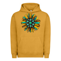 Pigment Peanut Butter turquoise leopard sunflower Urban Hoodie - Jasminsmagicworld