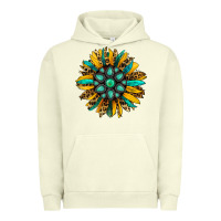 Pigment Pistachio turquoise leopard sunflower Urban Hoodie - Jasminsmagicworld