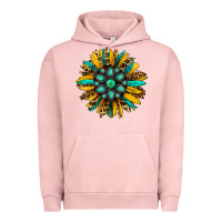 Pigment Salmon turquoise leopard sunflower Urban Hoodie - Jasminsmagicworld