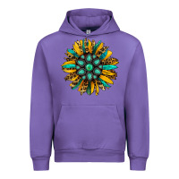 Tulip turquoise leopard sunflower Urban Hoodie - Jasminsmagicworld