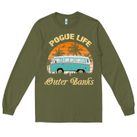 Army Green pogue life outer banks retro vintage sunny Long Sleeve Tee - linhVisuals