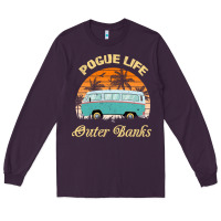 Plum pogue life outer banks retro vintage sunny Long Sleeve Tee - linhVisuals