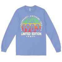 Colony Blue est. 1983 vintage 1983 limited edition 39th birthday retro pullover ho Long Sleeve Tee - linhVisuals