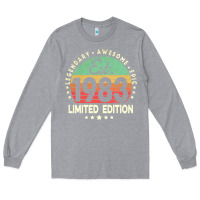 Heather Grey est. 1983 vintage 1983 limited edition 39th birthday retro pullover ho Long Sleeve Tee - linhVisuals