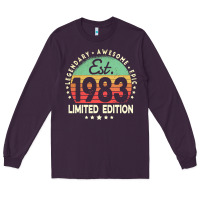 Plum est. 1983 vintage 1983 limited edition 39th birthday retro pullover ho Long Sleeve Tee - linhVisuals
