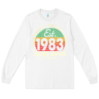 White est. 1983 vintage 1983 limited edition 39th birthday retro pullover ho Long Sleeve Tee - linhVisuals