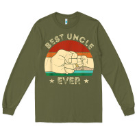 Army Green vintage best uncle ever fist bump funny uncle fathers day Long Sleeve Tee - linhVisuals