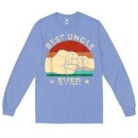 Colony Blue vintage best uncle ever fist bump funny uncle fathers day Long Sleeve Tee - linhVisuals