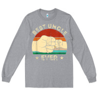 Heather Grey vintage best uncle ever fist bump funny uncle fathers day Long Sleeve Tee - linhVisuals