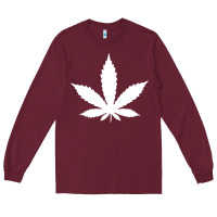 Burgundy weed leaf in a pocket marijuana cannabis Long Sleeve Tee - linhVisuals