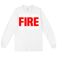 White wildland fire rescue department firefighters firemen uniform Long Sleeve Tee - linhVisuals