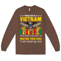 Chestnut proud vietnam veteran son gifts raised by my hero veteran day Long Sleeve Tee - linhVisuals