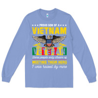Colony Blue proud vietnam veteran son gifts raised by my hero veteran day Long Sleeve Tee - linhVisuals