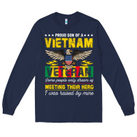 Navy proud vietnam veteran son gifts raised by my hero veteran day Long Sleeve Tee - linhVisuals